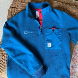 TOPO DESIGNS FLEECE PULLOVER WOMEN'S MEDIUM mountain sweatshirt rover pack back